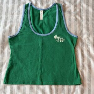 Daily Practice Crop Small Green ATH 1986 Anthropologie Women's Muscle Tank Top